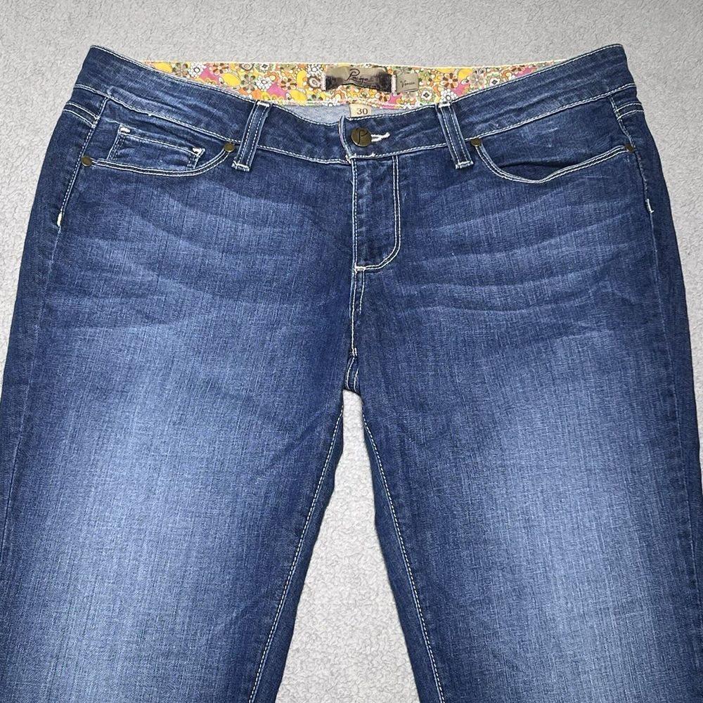 Paige Venice Cropped Jeans Women's 30 Blue Medium Wash Fading Stretch Boho 30x25 - Picture 2 of 11